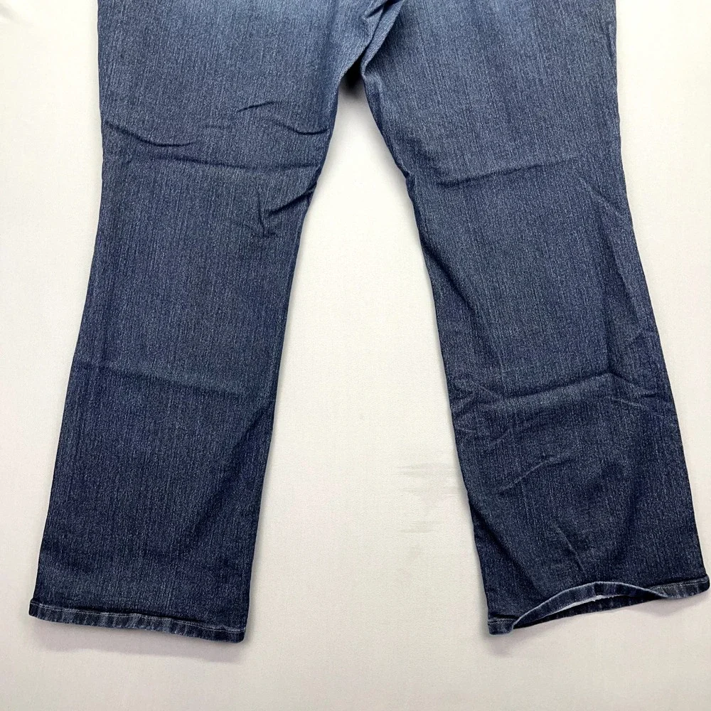 NYDJ Barbara Women's Bootcut Lift X Tuck Jeans Dark Wash‎ Blue Size 36